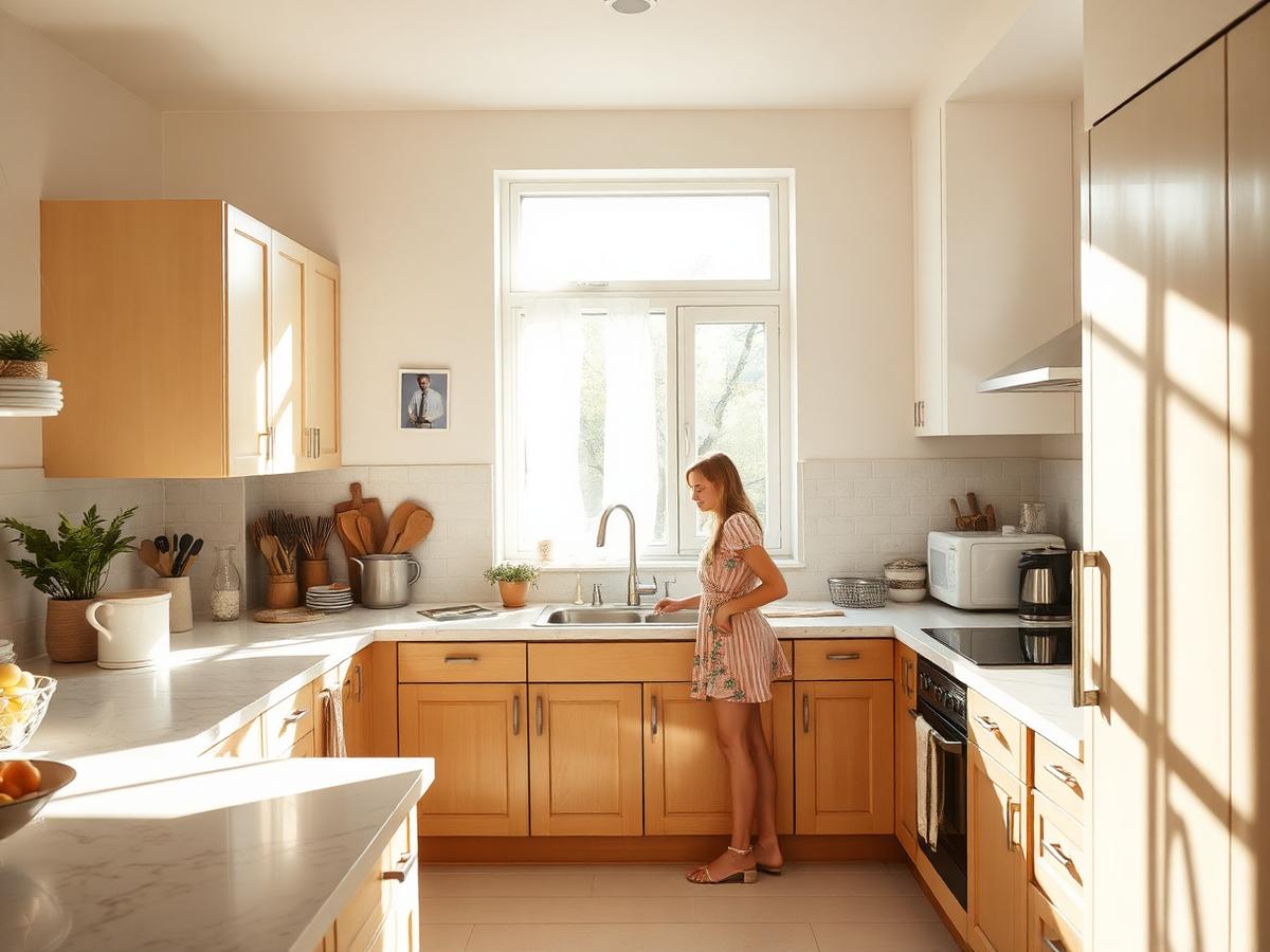 Clean family kitchen after residential pest treatment